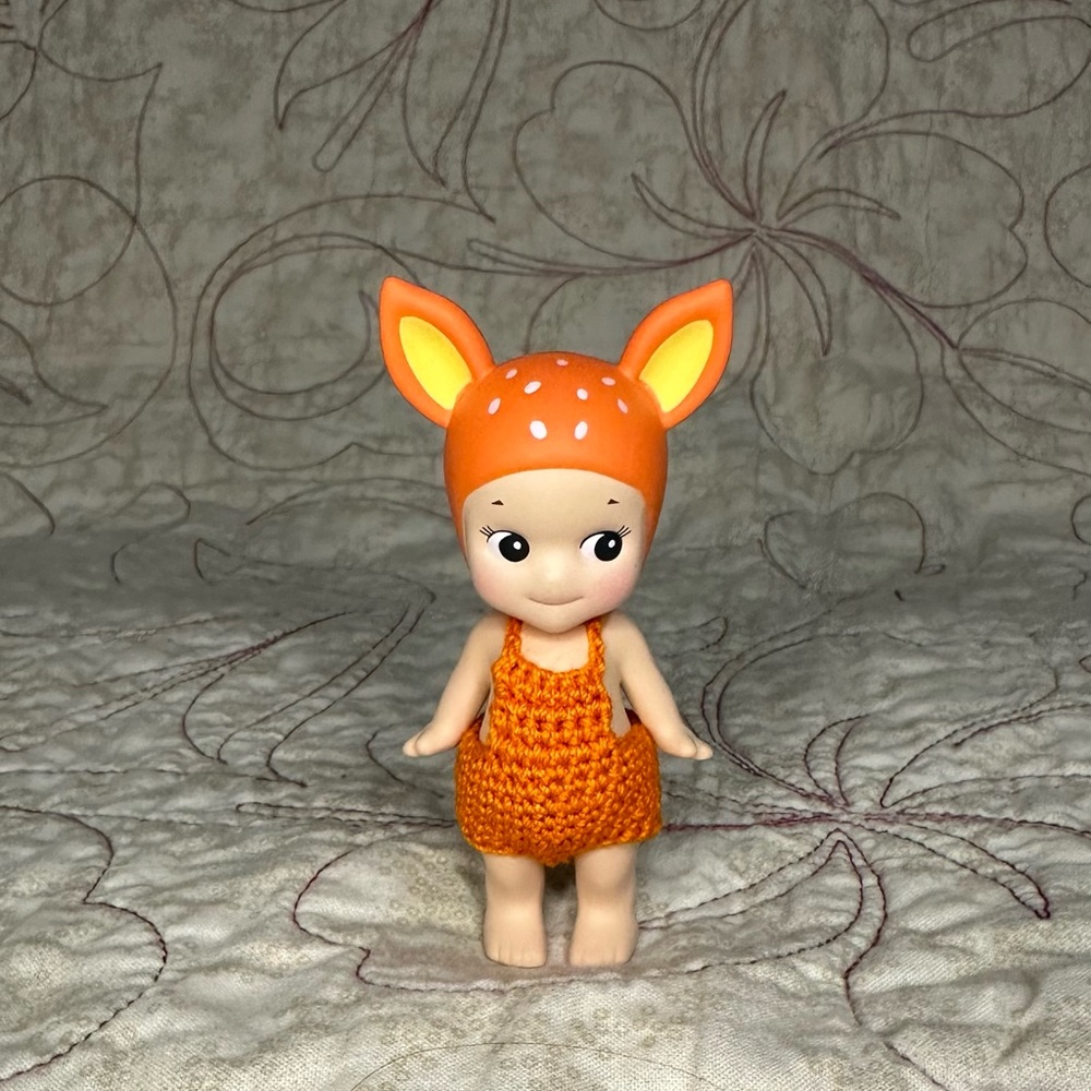 Sonny Angel Crochet Orange Overalls